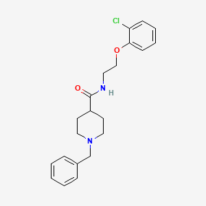 molecular formula C21H25ClN2O2 B5507427 1-benzyl-N-[2-(2-chlorophenoxy)ethyl]-4-piperidinecarboxamide 