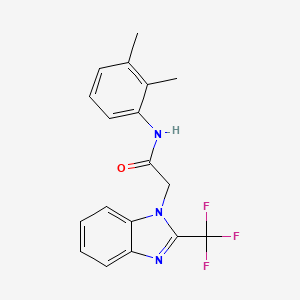 molecular formula C18H16F3N3O B5507440 N-(2,3-dimethylphenyl)-2-[2-(trifluoromethyl)-1H-benzimidazol-1-yl]acetamide 
