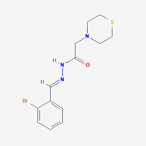 molecular formula C13H16BrN3OS B5507447 N'-(2-bromobenzylidene)-2-(4-thiomorpholinyl)acetohydrazide 