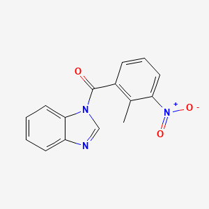 molecular formula C15H11N3O3 B5507455 1-(2-methyl-3-nitrobenzoyl)-1H-benzimidazole 