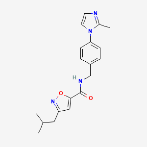 molecular formula C19H22N4O2 B5507463 3-异丁基-N-[4-(2-甲基-1H-咪唑-1-基)苄基]-5-异恶唑甲酰胺 