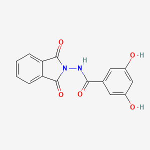 molecular formula C15H10N2O5 B5507470 N-(1,3-dioxo-1,3-dihydro-2H-isoindol-2-yl)-3,5-dihydroxybenzamide 