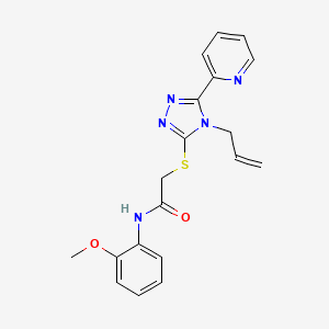 molecular formula C19H19N5O2S B5507471 2-{[4-allyl-5-(2-pyridinyl)-4H-1,2,4-triazol-3-yl]thio}-N-(2-methoxyphenyl)acetamide CAS No. 578003-91-5