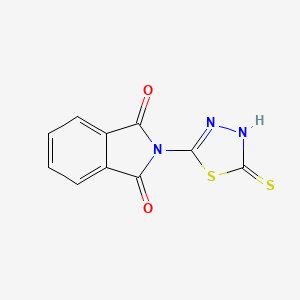 molecular formula C10H5N3O2S2 B5507489 2-(5-巯基-1,3,4-噻二唑-2-基)-1H-异吲哚-1,3(2H)-二酮 
