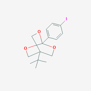 molecular formula C15H19IO3 B055075 4-tert-Butyl-1-(4-iodophenyl)-2,6,7-trioxabicyclo(2.2.2)octane CAS No. 117439-67-5