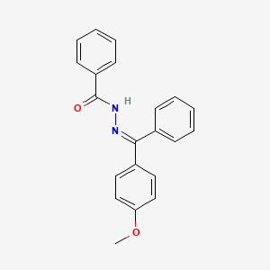 molecular formula C21H18N2O2 B5507500 N'-[(4-甲氧基苯基)(苯基)亚甲基]苯甲酰肼 