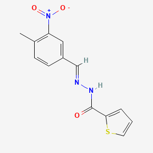 molecular formula C13H11N3O3S B5507508 N'-(4-methyl-3-nitrobenzylidene)-2-thiophenecarbohydrazide 