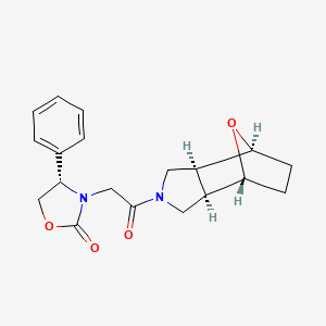 molecular formula C19H22N2O4 B5507524 (4S)-3-{2-[(1R,2R,6S,7S)-10-oxa-4-azatricyclo[5.2.1.0~2,6~]dec-4-yl]-2-oxoethyl}-4-phenyl-1,3-oxazolidin-2-one 