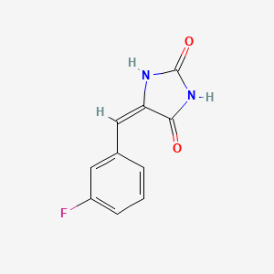 molecular formula C10H7FN2O2 B5507552 5-(3-fluorobenzylidene)-2,4-imidazolidinedione 