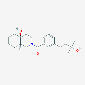 molecular formula C21H31NO3 B5507568 (4aS*,8aS*)-2-[3-(3-羟基-3-甲基丁基)苯甲酰]八氢-4a(2H)-异喹啉醇 