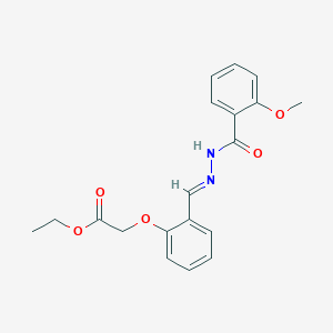 molecular formula C19H20N2O5 B5507576 ethyl {2-[2-(2-methoxybenzoyl)carbonohydrazonoyl]phenoxy}acetate 