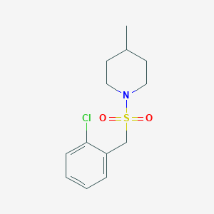 molecular formula C13H18ClNO2S B5507578 1-[(2-氯苄基)磺酰基]-4-甲基哌啶 