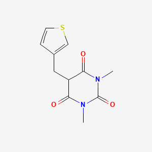 molecular formula C11H12N2O3S B5507606 1,3-dimethyl-5-(3-thienylmethyl)-2,4,6(1H,3H,5H)-pyrimidinetrione 