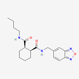 molecular formula C19H26N4O3 B5507643 (1S*,2R*)-N-(2,1,3-benzoxadiazol-5-ylmethyl)-N'-butyl-1,2-cyclohexanedicarboxamide 