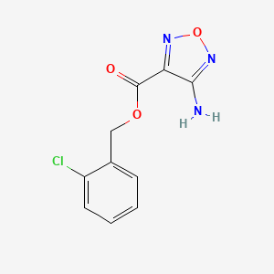 molecular formula C10H8ClN3O3 B5507653 2-chlorobenzyl 4-amino-1,2,5-oxadiazole-3-carboxylate 