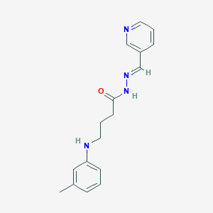 molecular formula C17H20N4O B5507678 4-[(3-甲基苯基)氨基]-N'-(3-吡啶基亚甲基)丁酰肼 
