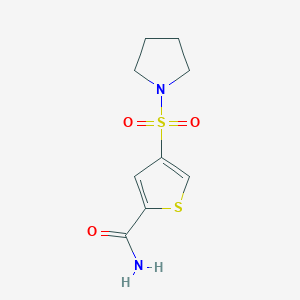 molecular formula C9H12N2O3S2 B5507690 4-(1-pyrrolidinylsulfonyl)-2-thiophenecarboxamide 