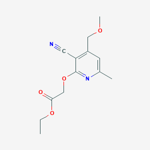 molecular formula C13H16N2O4 B5507710 乙酸[3-氰基-4-(甲氧基甲基)-6-甲基吡啶-2-基]氧基乙酯 CAS No. 325856-54-0
