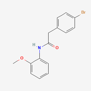 molecular formula C15H14BrNO2 B5507745 2-(4-bromophenyl)-N-(2-methoxyphenyl)acetamide 
