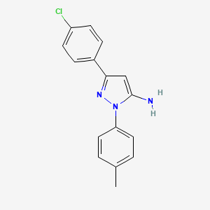 molecular formula C16H14ClN3 B5507835 3-(4-氯苯基)-1-(4-甲苯基)-1H-吡唑-5-胺 CAS No. 84637-30-9