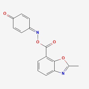 molecular formula C15H10N2O4 B5507842 苯并-1,4-醌O-[(2-甲基-1,3-苯并恶唑-7-基)羰基]肟 