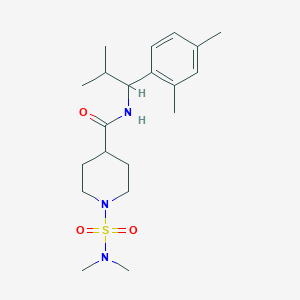molecular formula C20H33N3O3S B5507847 1-[(二甲氨基)磺酰基]-N-[1-(2,4-二甲苯基)-2-甲基丙基]-4-哌啶甲酰胺 