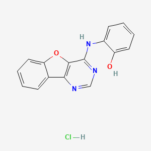 molecular formula C16H12ClN3O2 B5507866 2-([1]benzofuro[3,2-d]pyrimidin-4-ylamino)phenol hydrochloride 