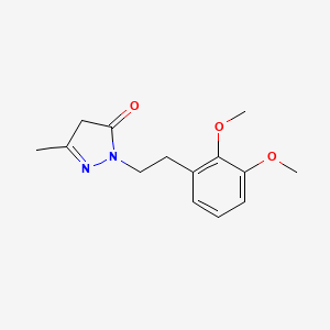 molecular formula C14H18N2O3 B5507872 2-[2-(2,3-dimethoxyphenyl)ethyl]-5-methyl-2,4-dihydro-3H-pyrazol-3-one 