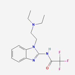 molecular formula C15H19F3N4O B5507894 N-{1-[2-(diethylamino)ethyl]-1H-benzimidazol-2-yl}-2,2,2-trifluoroacetamide 