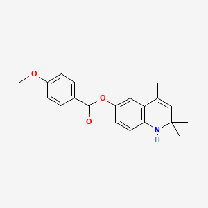 molecular formula C20H21NO3 B5507909 2,2,4-trimethyl-1,2-dihydro-6-quinolinyl 4-methoxybenzoate 