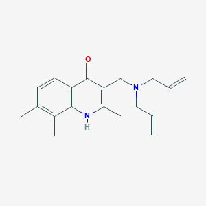 molecular formula C19H24N2O B5507925 3-[(diallylamino)methyl]-2,7,8-trimethyl-4-quinolinol 