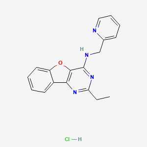 2-ethyl-N-(pyridin-2-ylmethyl)[1]benzofuro[3,2-d]pyrimidin-4-amine hydrochloride