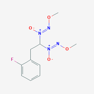 molecular formula C10H13FN4O4 B5507951 5-(2-氟苄基)-2,8-二噁杂-3,4,6,7-四氮杂环壬-3,6-二烯 4,6-二氧化物 