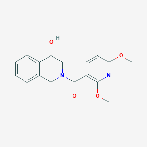 molecular formula C17H18N2O4 B5507969 2-[(2,6-dimethoxypyridin-3-yl)carbonyl]-1,2,3,4-tetrahydroisoquinolin-4-ol 