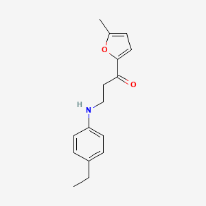 molecular formula C16H19NO2 B5507981 3-[(4-ethylphenyl)amino]-1-(5-methyl-2-furyl)-1-propanone 