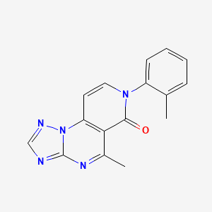 molecular formula C16H13N5O B5508015 5-methyl-7-(2-methylphenyl)pyrido[3,4-e][1,2,4]triazolo[1,5-a]pyrimidin-6(7H)-one 