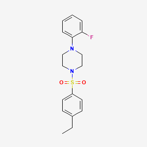 molecular formula C18H21FN2O2S B5508040 1-[(4-ethylphenyl)sulfonyl]-4-(2-fluorophenyl)piperazine 