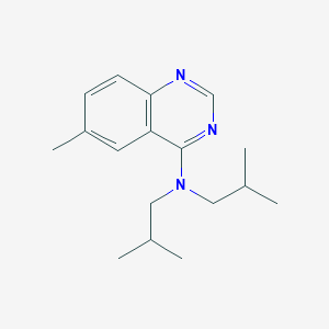 molecular formula C17H25N3 B5508068 N,N-二异丁基-6-甲基-4-喹唑啉胺 
