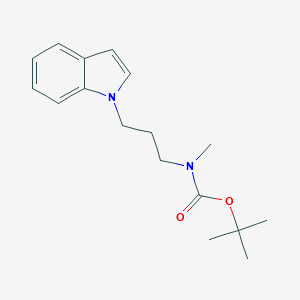 molecular formula C17H24N2O2 B055081 Tert-butyl 3-(1H-indol-1-YL)propylmethylcarbamate CAS No. 125315-14-2