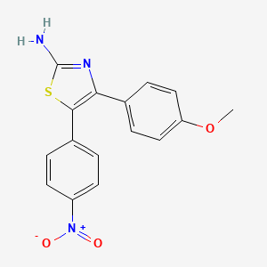 molecular formula C16H13N3O3S B5508100 4-(4-methoxyphenyl)-5-(4-nitrophenyl)-1,3-thiazol-2-amine 