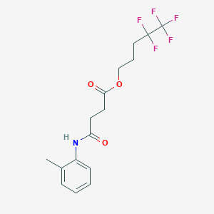 4,4,5,5,5-pentafluoropentyl 4-[(2-methylphenyl)amino]-4-oxobutanoate