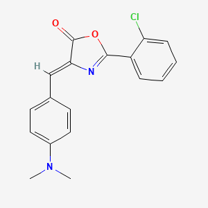 molecular formula C18H15ClN2O2 B5508123 2-(2-chlorophenyl)-4-[4-(dimethylamino)benzylidene]-1,3-oxazol-5(4H)-one 