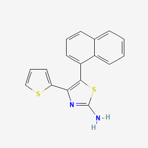 molecular formula C17H12N2S2 B5508145 5-(1-naphthyl)-4-(2-thienyl)-1,3-thiazol-2-amine 