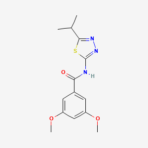 molecular formula C14H17N3O3S B5508154 N-(5-isopropyl-1,3,4-thiadiazol-2-yl)-3,5-dimethoxybenzamide 