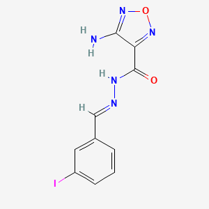 molecular formula C10H8IN5O2 B5508161 4-amino-N'-(3-iodobenzylidene)-1,2,5-oxadiazole-3-carbohydrazide 