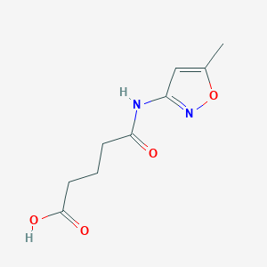 molecular formula C9H12N2O4 B5508165 5-[(5-methyl-3-isoxazolyl)amino]-5-oxopentanoic acid 