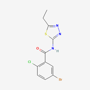 molecular formula C11H9BrClN3OS B5508232 5-bromo-2-chloro-N-(5-ethyl-1,3,4-thiadiazol-2-yl)benzamide 