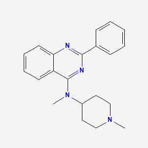 molecular formula C21H24N4 B5508247 N-methyl-N-(1-methyl-4-piperidinyl)-2-phenyl-4-quinazolinamine 