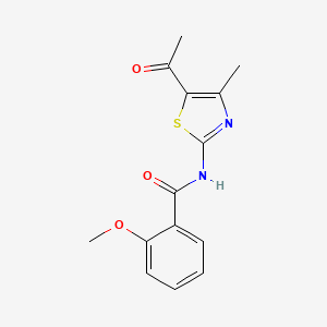 molecular formula C14H14N2O3S B5508278 N-(5-acetyl-4-methyl-1,3-thiazol-2-yl)-2-methoxybenzamide 