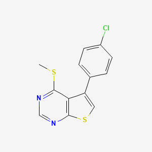 molecular formula C13H9ClN2S2 B5508281 5-(4-chlorophenyl)-4-(methylthio)thieno[2,3-d]pyrimidine 